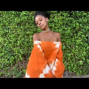Authentic Orange Muddcloth Off The Shoulder Top